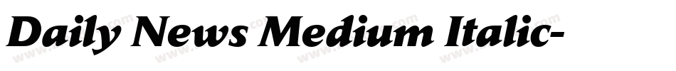 Daily News Medium Italic字体转换